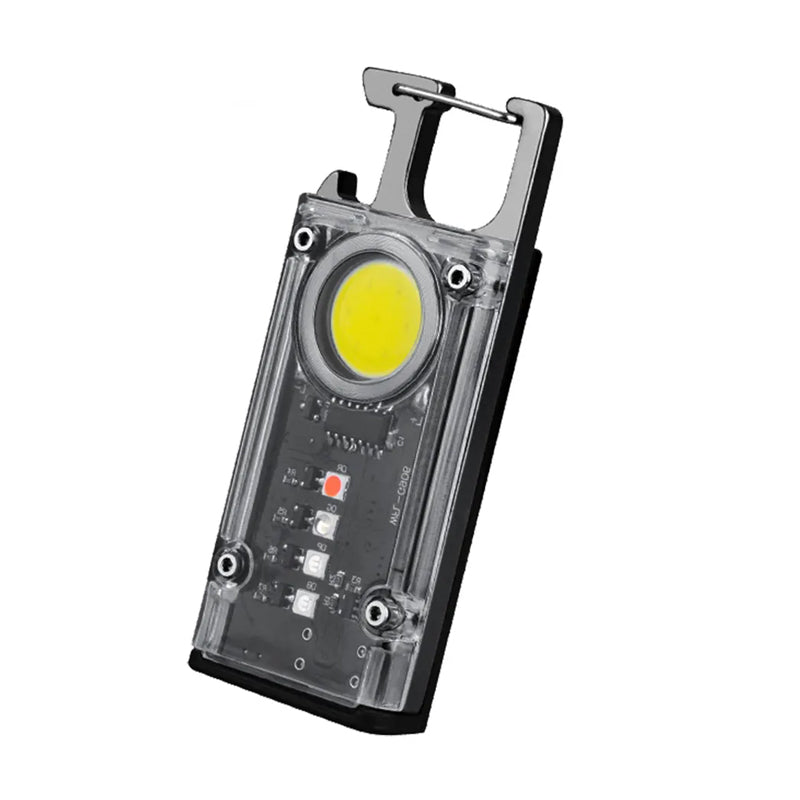 5 Color Light Keychain COB+LED Mini Flashlight- USB Charging