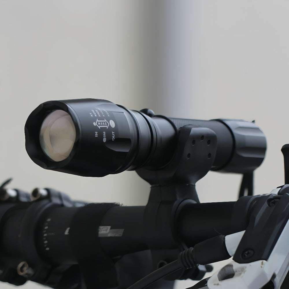 2pcs Bright LED Flashlight Rechargeable Torch Camping Zoom Light