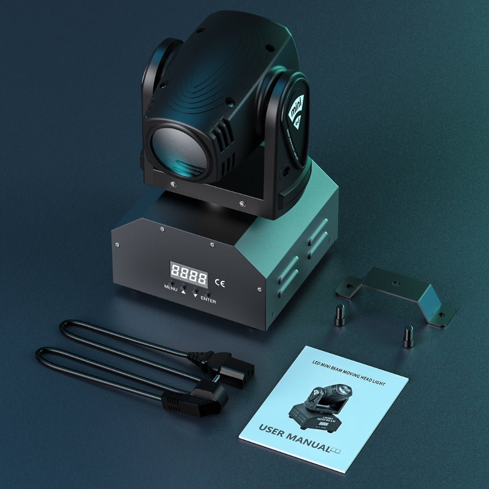 15W Mini LED Moving Head Light DMX512 RGBW Light Beads 4 In 1 Beam Stage Light