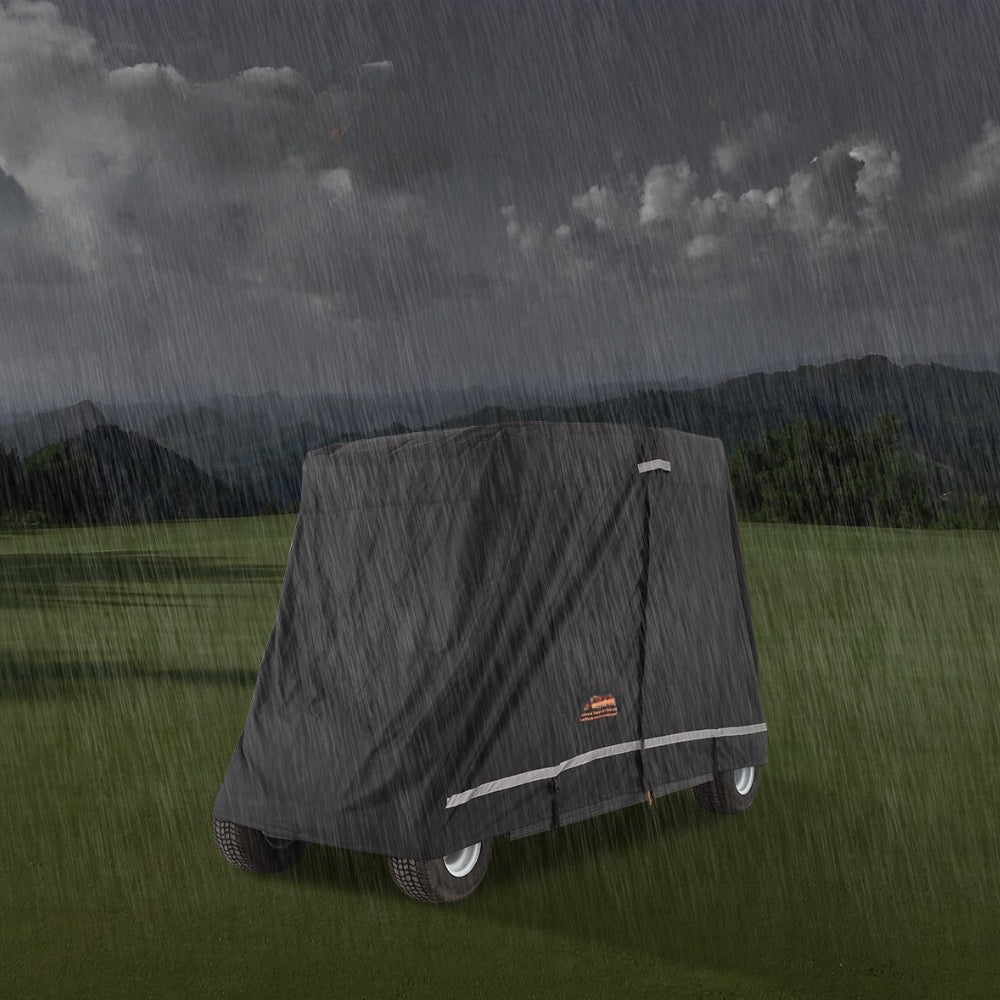 4 Passenger Golf Cart Cover 600D Polyester Full Cover Universal Fits for Most Brand Club Car Covers
