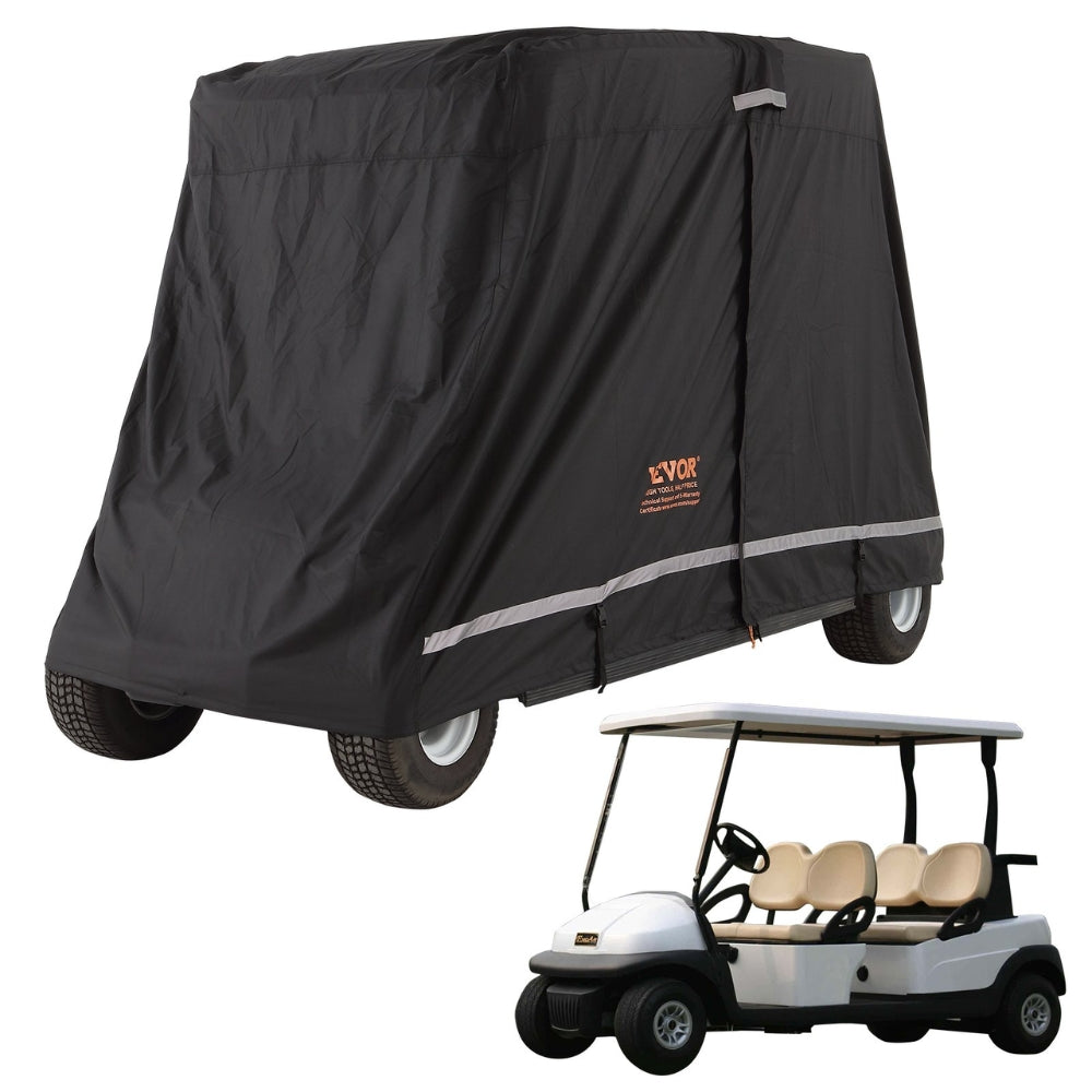 4 Passenger Golf Cart Cover 600D Polyester Full Cover Universal Fits for Most Brand Club Car Covers