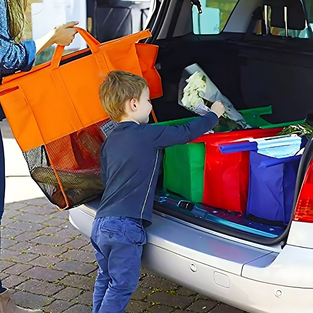 Foldable Reusable Grocery Shopping Bags Set