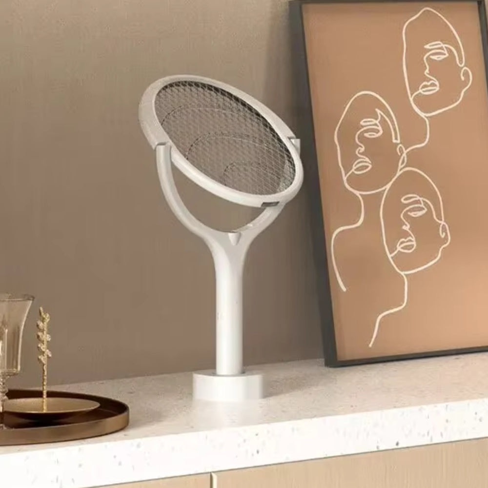 Angle Adjustable Bug Zapper Electric USB Rechargeable Mosquito Fly Bat Swatter