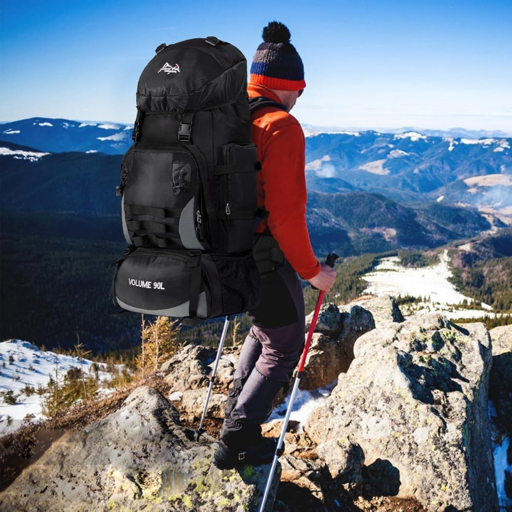 90L Waterproof Hiking Camping Backpack Trekking Travel  Bag