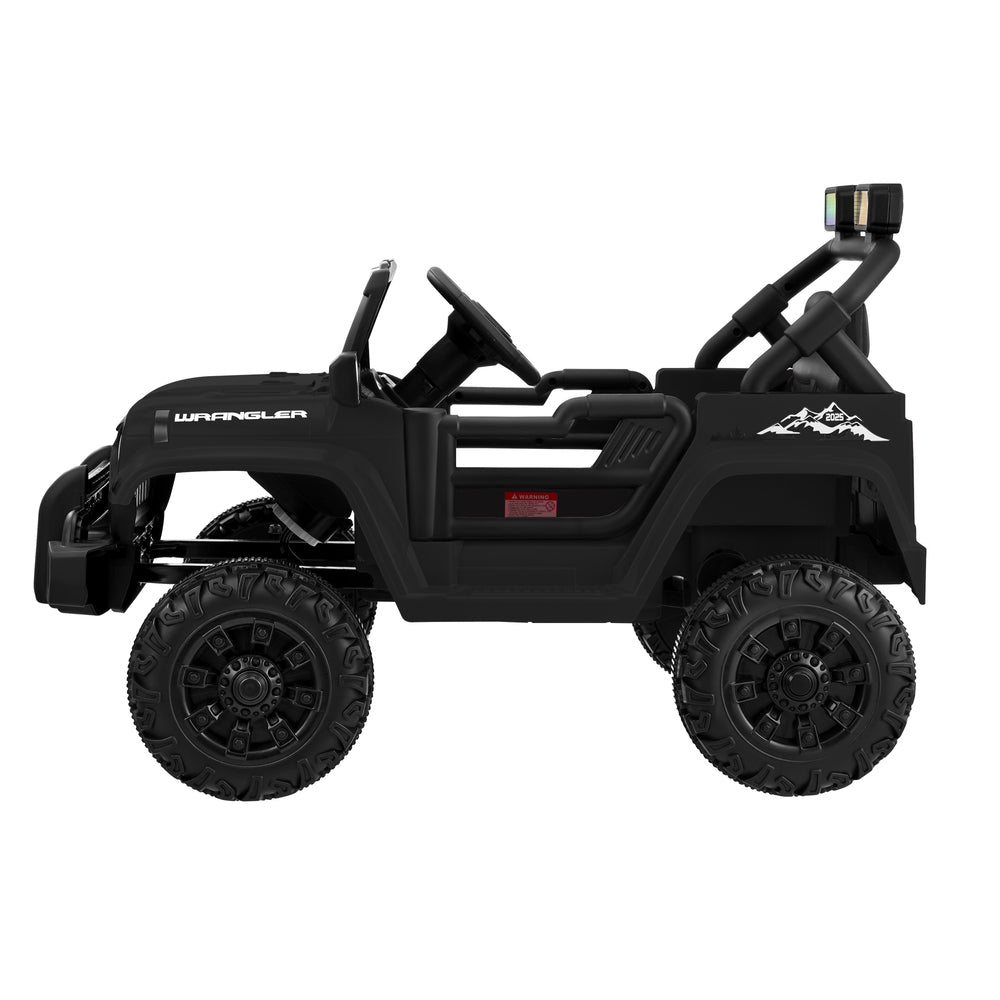 Black 12V Electric Kids Ride-On Jeep with Remote Control