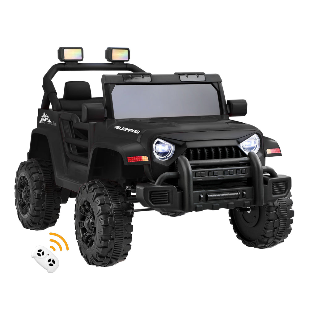 Black 12V Electric Kids Ride-On Jeep with Remote Control