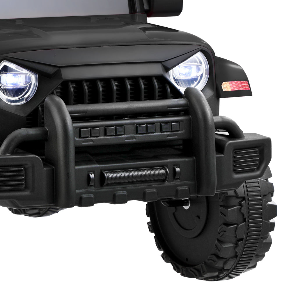 Black 12V Electric Kids Ride-On Jeep with Remote Control