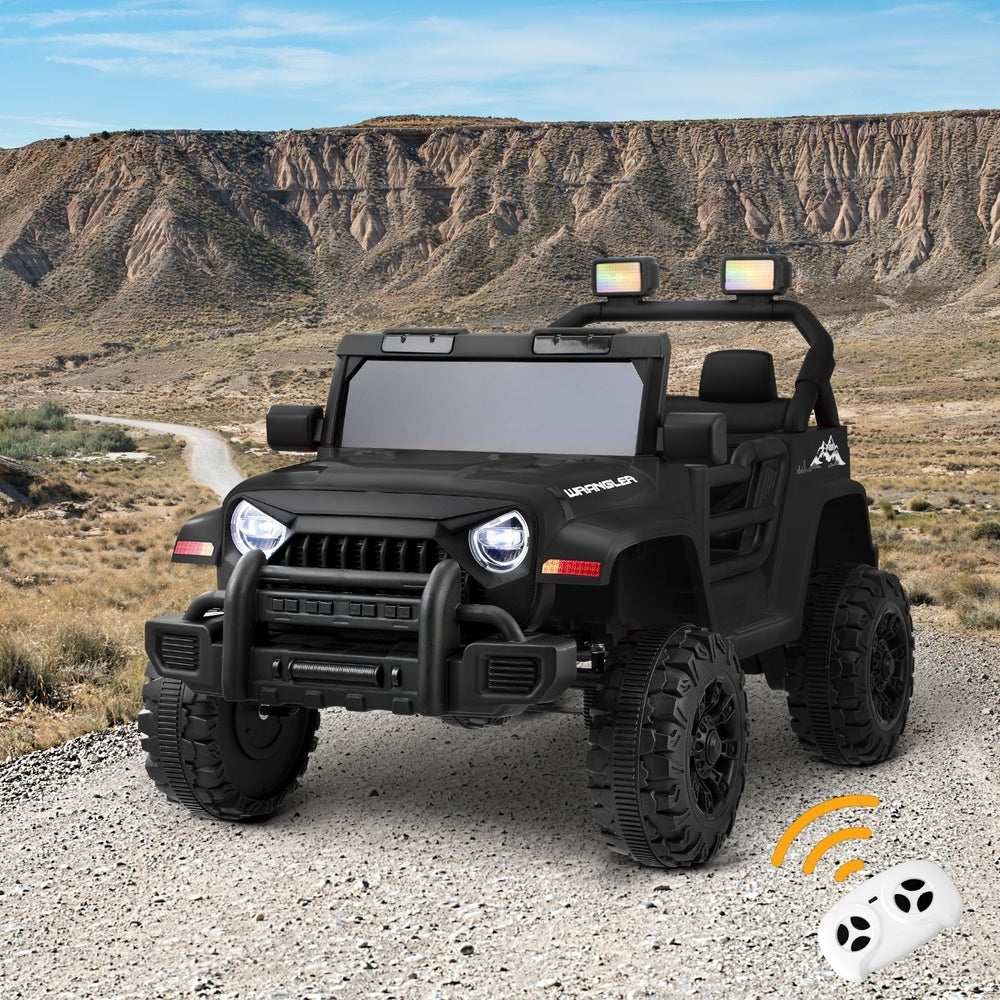 Black 12V Electric Kids Ride-On Jeep with Remote Control