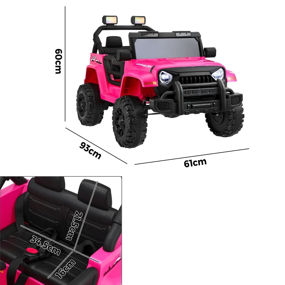 Pink 12V Electric Kids Ride-On Jeep with Remote Control