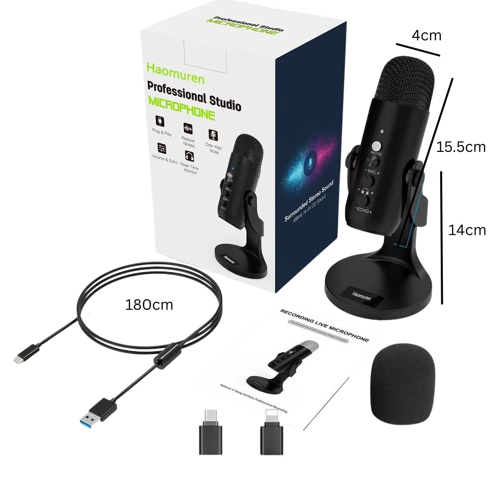 Condenser Microphone USB Tabletop Mic