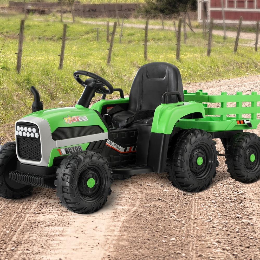 Green Kids Ride On Tractor Car 12V with Remote Control Toy