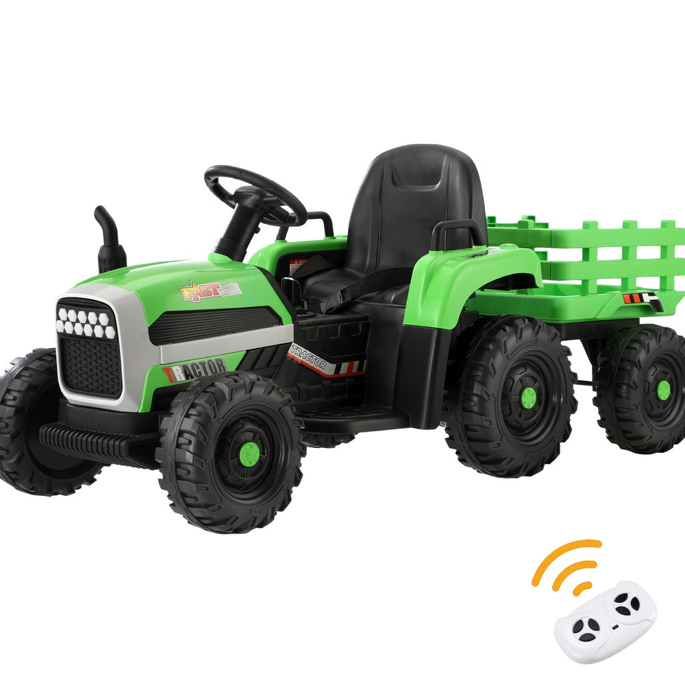 Green Kids Ride On Tractor Car 12V with Remote Control Toy