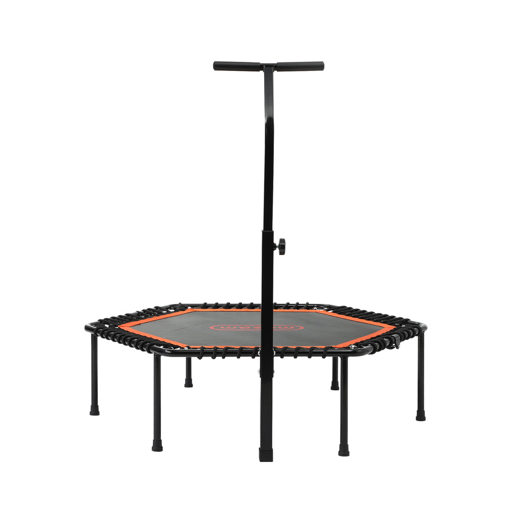 50 Inch Adjustable Trampoline Fitness Rebounder with Handrail