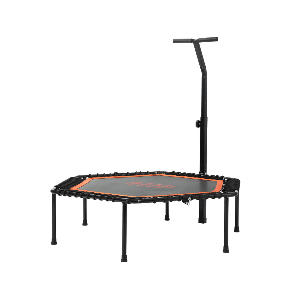 50 Inch Adjustable Trampoline Fitness Rebounder with Handrail