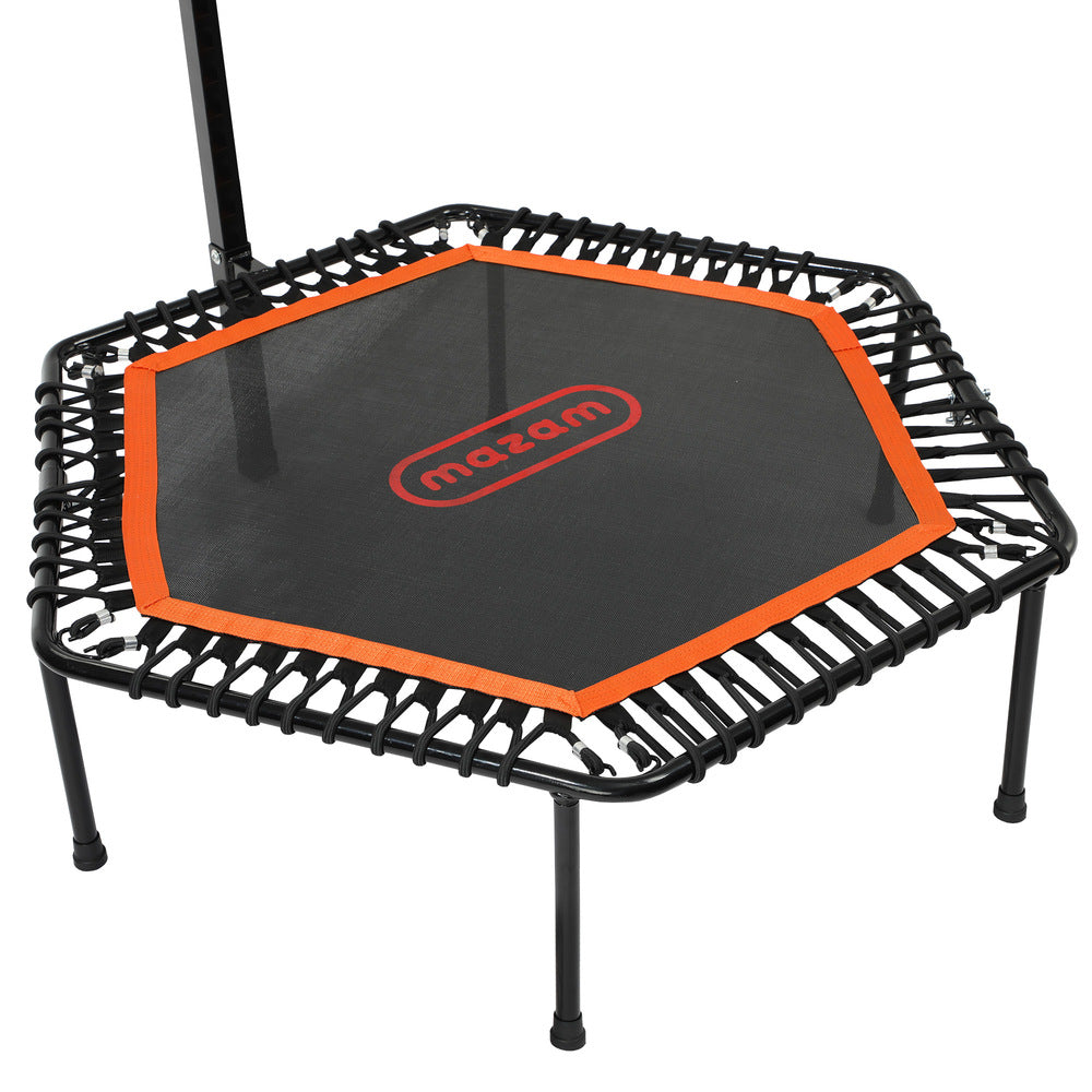 50 Inch Adjustable Trampoline Fitness Rebounder with Handrail