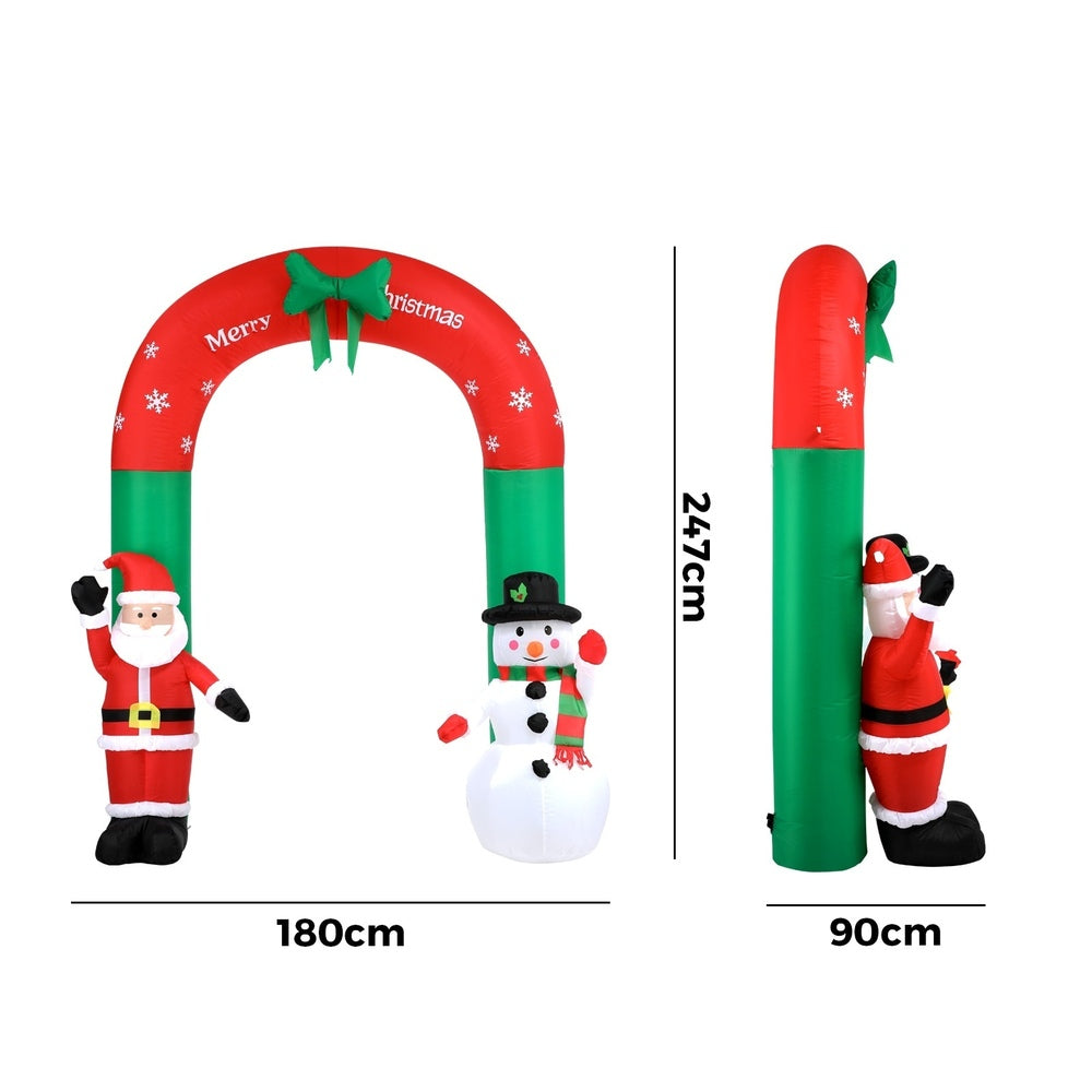 Christmas Inflatable Archway with LED Lights