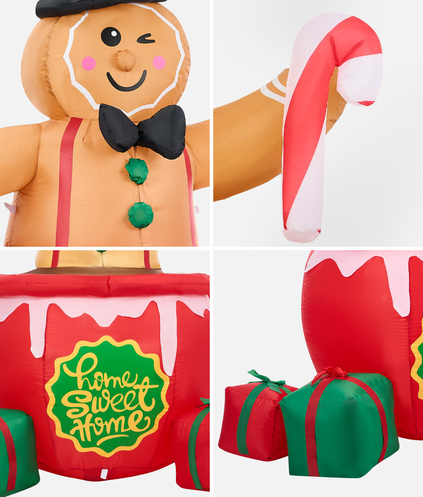 Christmas Inflatable Gingerbread Man with LED Lights