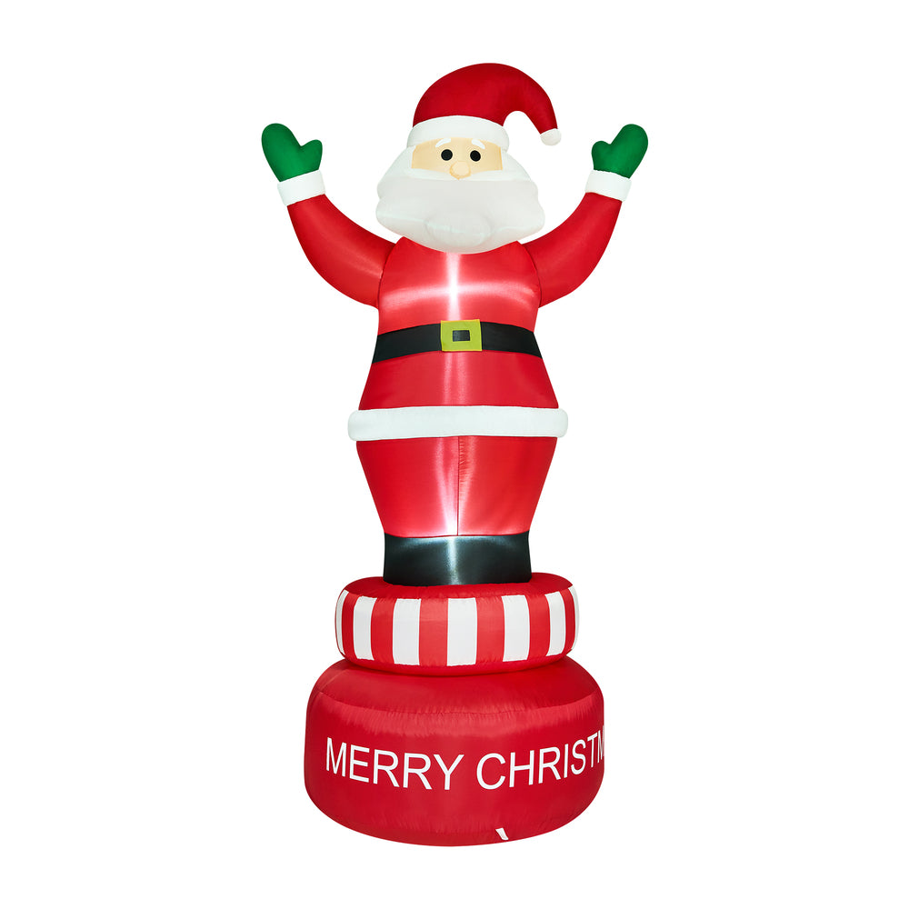 Christmas Inflatable Spinning Santa Claus with LED Light