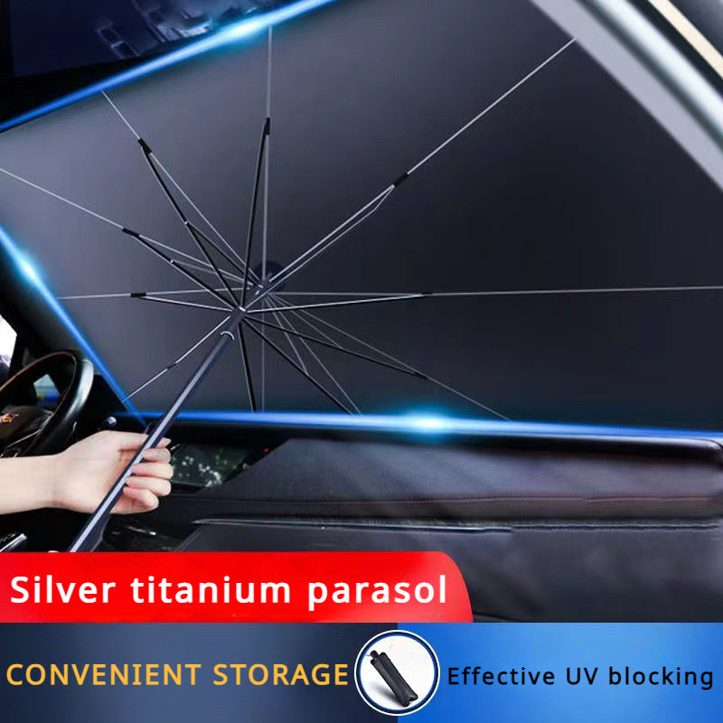 Portable Car Sunshade Retractable Front Windshield Visor