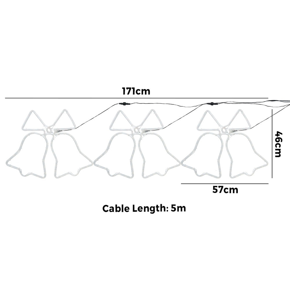 Christmas LED Motif Lights 3PCS Jingle Bell Set