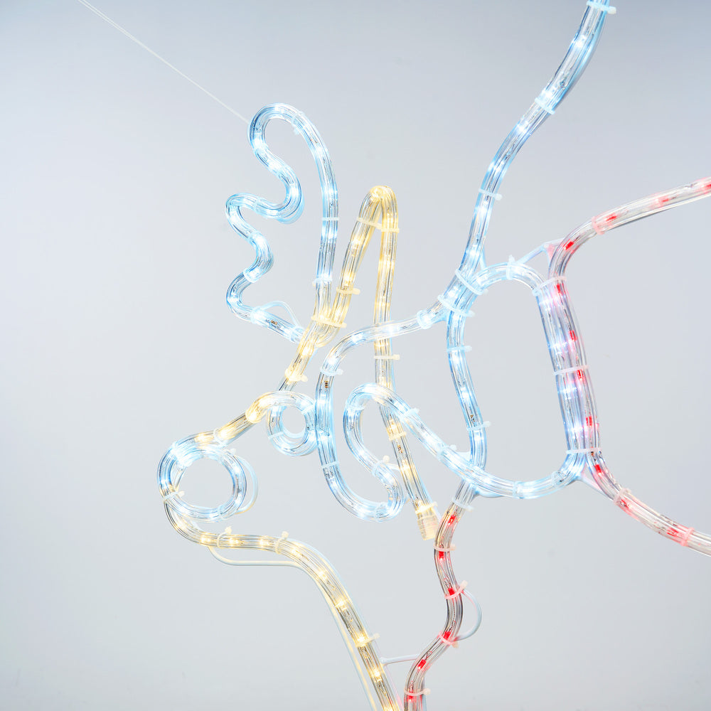 Christmas LED Motif Rope Lights Santa Claus Rocking Reindeer