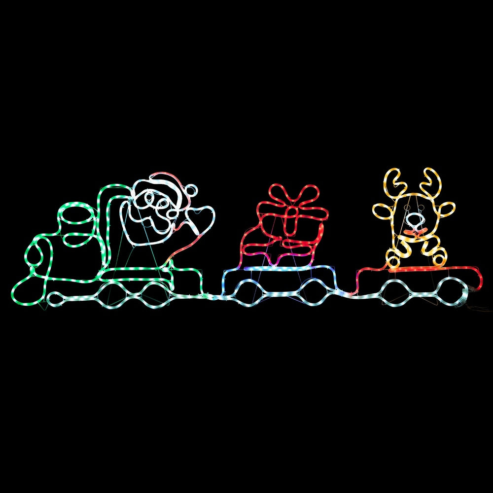 Christmas LED Motif Lights Santa Claus Train