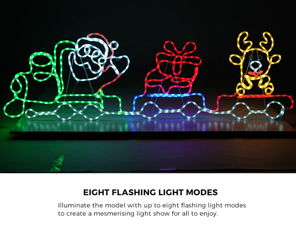 Christmas LED Motif Lights Santa Claus Train